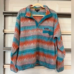 Patagonia Synchilla Teal and Orange Fleece